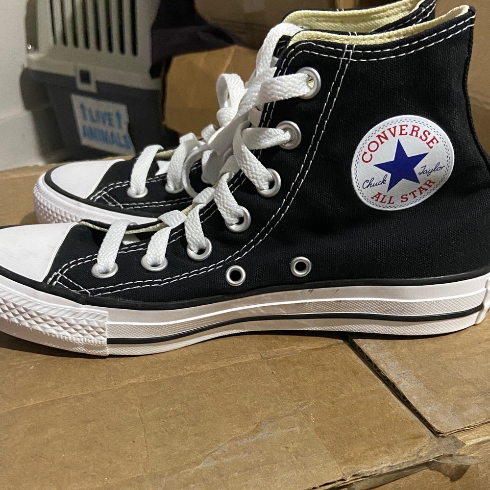 Converse Kids Black and White High-Top Sneakers
